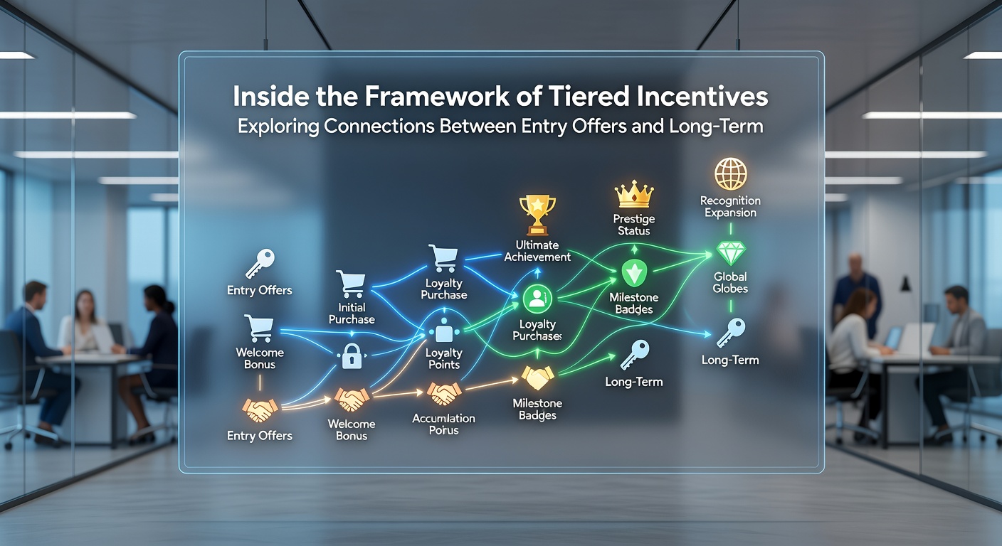 Flowchart illustrating how initial casino bonuses feed into ongoing VIP tier benefits
