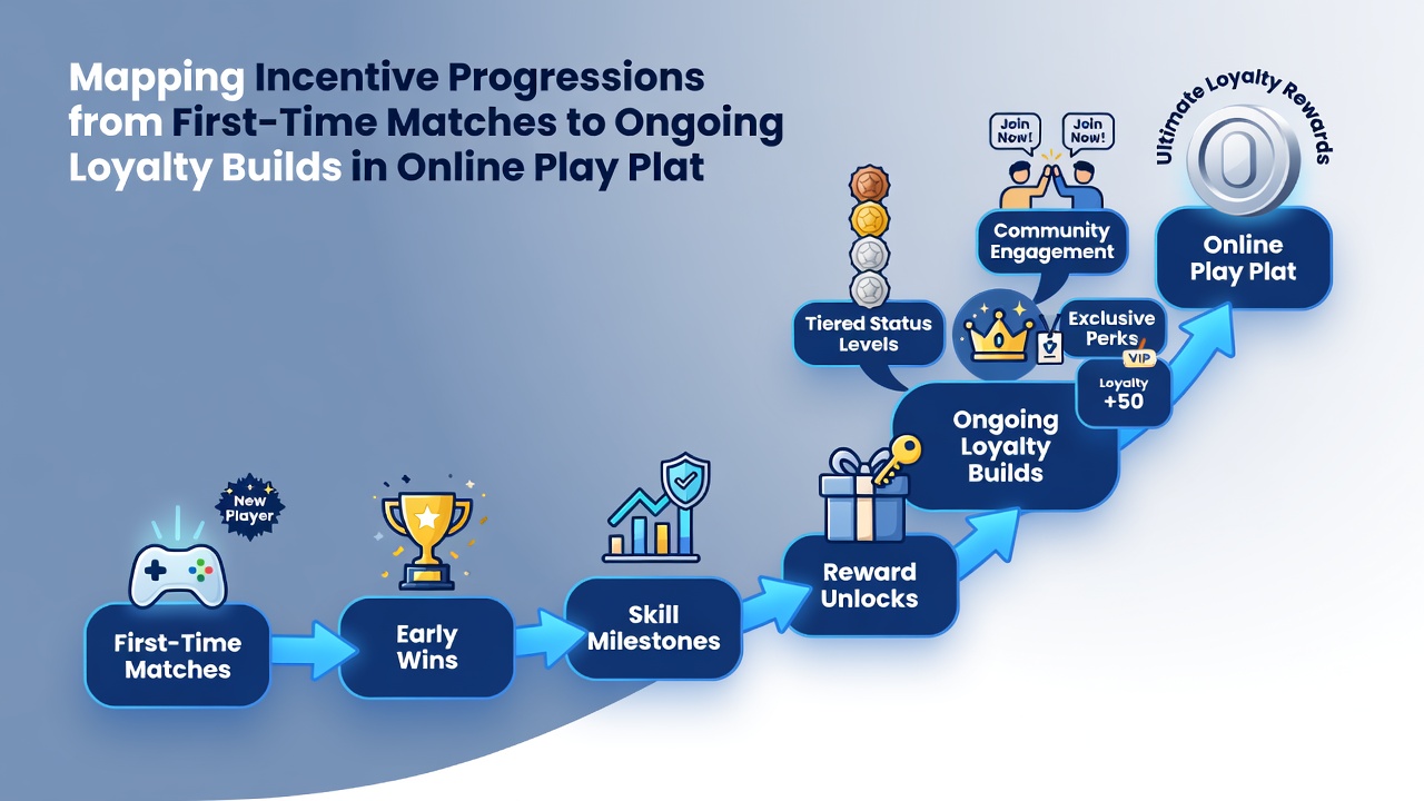 Infographic illustrating loyalty tier progression and retention metrics in online gaming